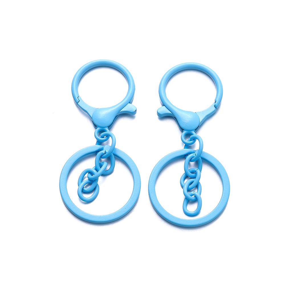 5Pcs/Lot Colorful 30mm Keyring Lobster Clasp Hook Connectors for DIY Keychain Connector Key Ring Jewelry Making Accessories