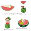 Watermelon Cat Resin Craft Summer Decor Cute Collectible For Desk And Shelf