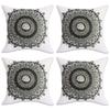 Bohemian Mandala Lotus Pillow Covers 4 Pack Double Sided Print Decorative Square Cushion Cases Boho Home Decor For Sofa Bedroom