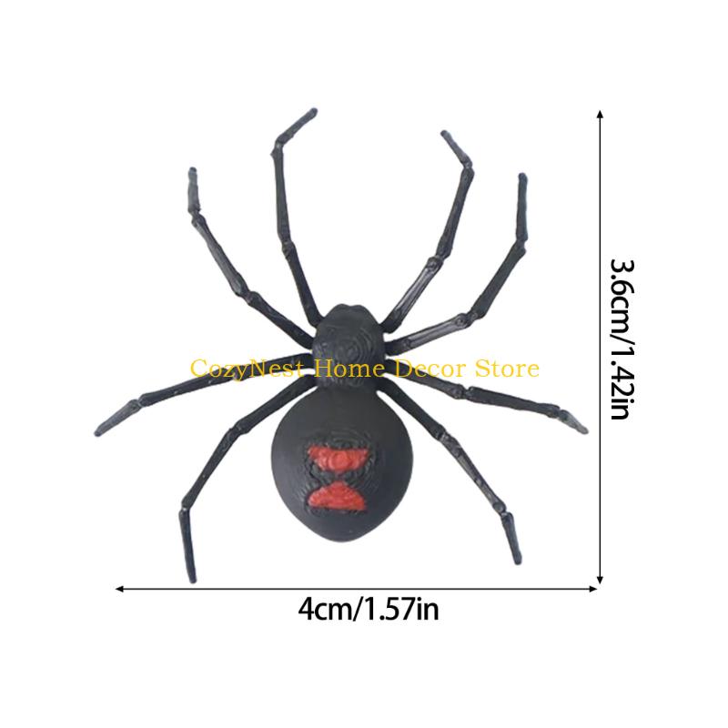 92MF Halloween Funny Scary Realistic Spiders Refrigerator Magnets Ornament For Adults