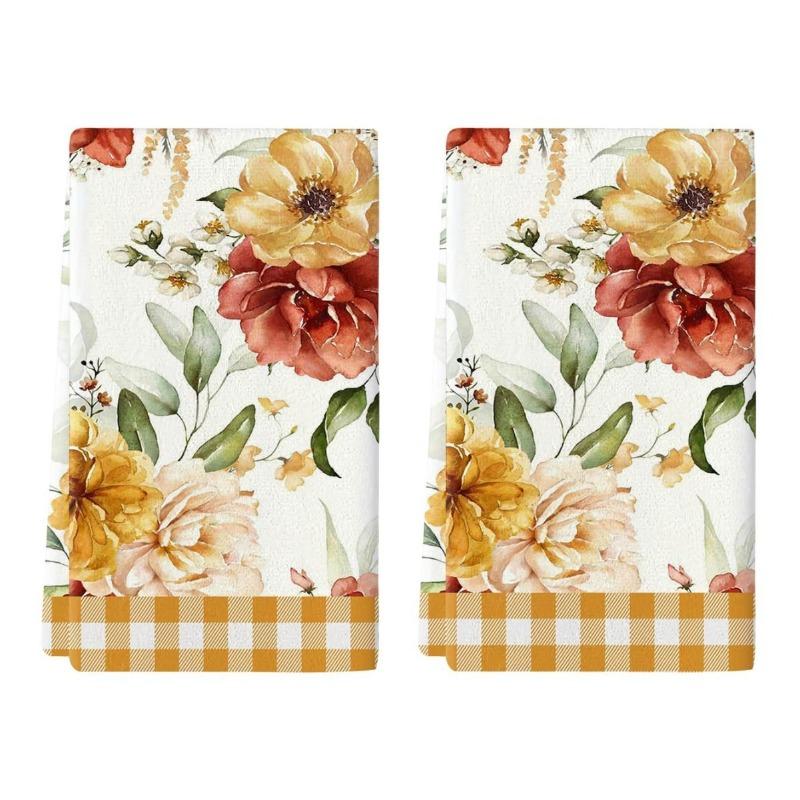 2 Stück Küchentücher, Handtuchsets, Super saugfähige weiche Reinigungstücher, Küchen Dekoration, Küchenutensilien, Haushaltsutensilien, Reinigungstücher