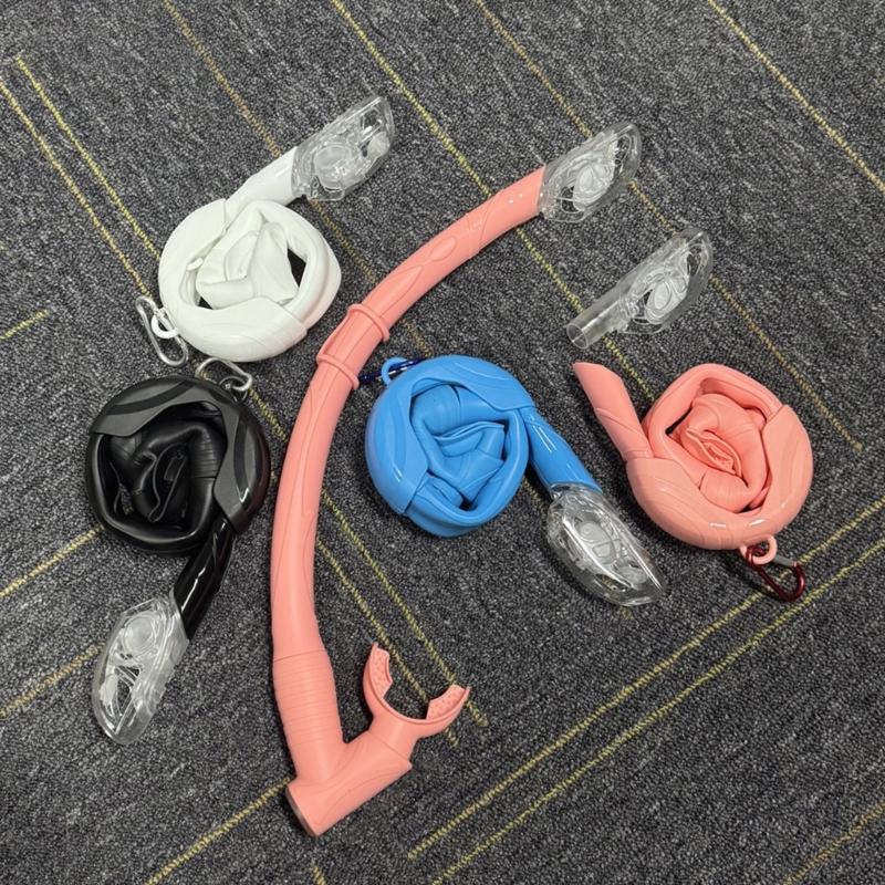 Flexible Rolls Up Snorkel Silicone Folding Snorkel with Compacts Storage Case Freediving & Snorkeling Snorkel Easy Use