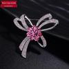 Elegant Crystal Bow Brooch for Women - European and American Style Accessories