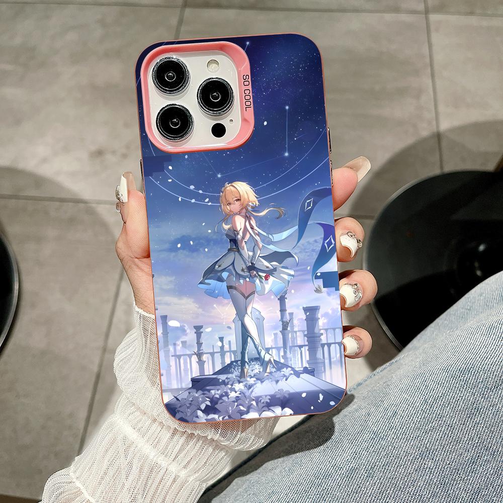 Game GI Lumine Pink Translucent Mobile Phone Case for iPhone 17 16 15 14 13 12 11 X XR XS 8 7 Air Pro Max Plus Colorful Cover