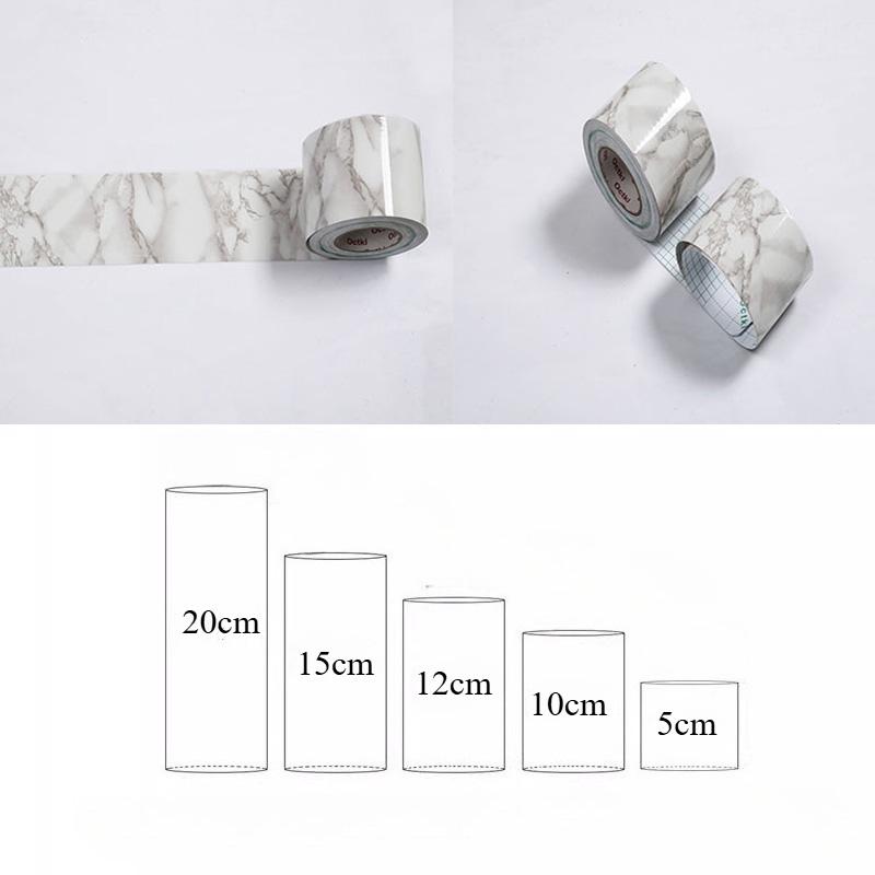 10meter Long Waterproof Self-adhesive PVC Baseboard Sticker Wood Grain Marble Wall Border Stickers Vinyl Decals Home Decor
