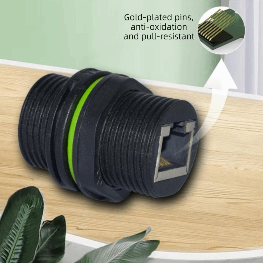 Shielded Panel Mount Ethernet Adapter 8 Core Network Extension Cable  Network Installation