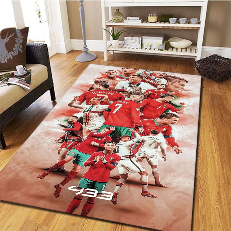 Portugal National Football Logo Carpet Rug for Living Room Bedroom Home Sofa Decoration,Kids Play Non-slip Floor Mat