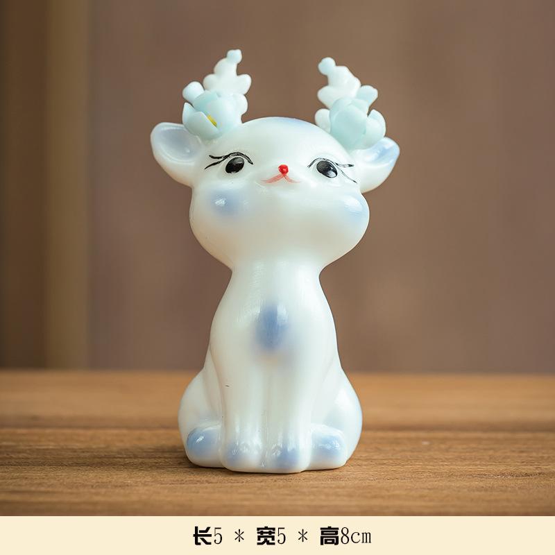 

Adorable Fawn Ceramic Incense Burner Ornament Home Use Indoor Incense Holder Stand Desktop Aromatherapy Burner