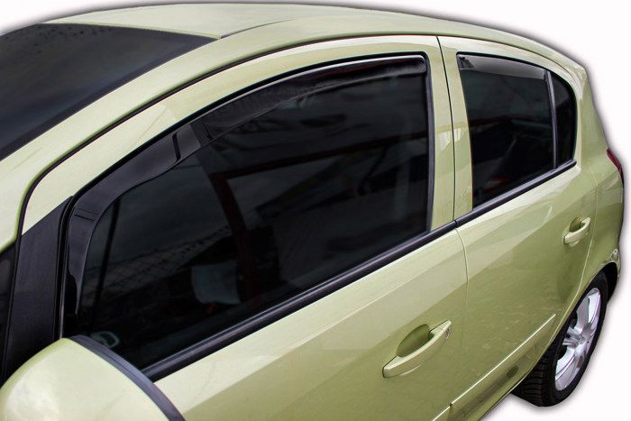 Déflecteurs d'air - SCOUTT - Opel Corsa D/E 5P - Fumé - Acrylique renforcé - Installation facile