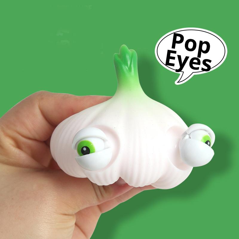 Neuheit Stressabbau Spielzeug mit herausquellenden Augen Gemüse Kneten Langsam zurückfedernde Silikonspielzeuge Autismus ADHS Kawaii Niedlich Quetschspielzeug