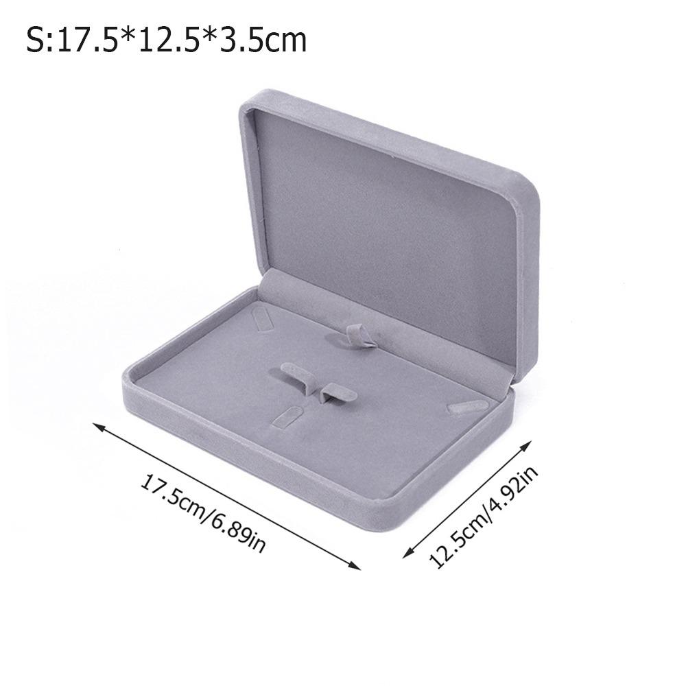 

Soft Velvet Jewelry Display Case Solid Color Portable Ring Earring Holder Jewelry Storage Organizer Ring Earring