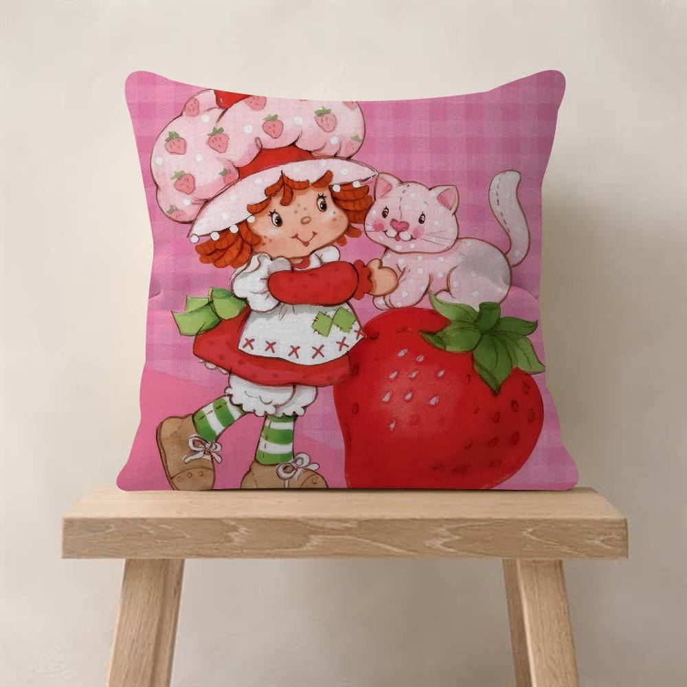 

Cute Role Strawberry ShortcakeCartoon Pillow Gifts Home Office Furnishings Bedroom Sofa Car Cushion Cover case 45x45cm 30x30cm