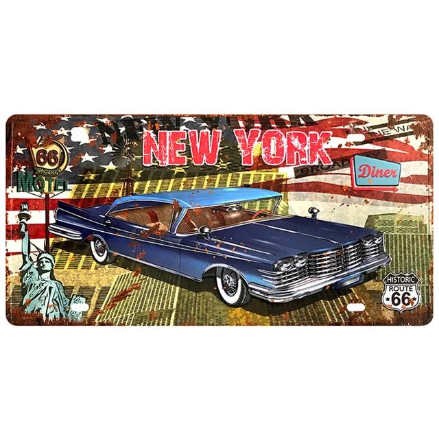 Vintage VW Bus Tin Sign Surf Plate License Metal Signs  Motor Oil Poster for Pub Bar Cafe Garage  Retro Wall Art Decor