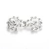 5 Pair Shiny Cheongsam Buckle Brooches Sweater Buttons Clothing Pins Crystal Cardigan Clip Cape Cloak Clasp