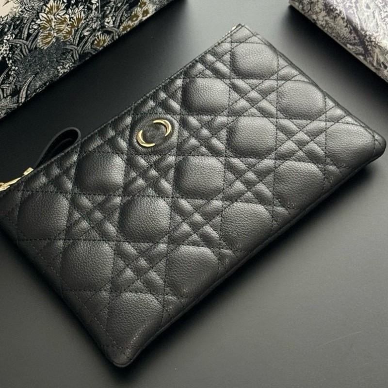 

D Home 25 New Fashionable Cowhide Bag Premium Classic Casual All-matching ID Men Women s Stock Straight Hair 22.5X1X13 чёрный