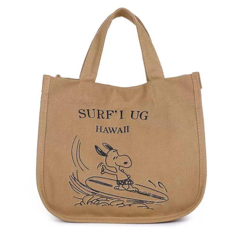Snoopy Women's Fashion Canvas Tote Bag - Large Capacity Portable Handheld Collection