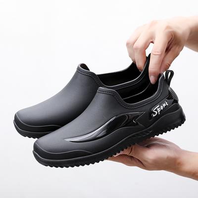 Zapatos Antideslizantes e Impermeables para Hombre, Zapatos de Trabajo de Cocina, Zapatos de Protección Laboral para Hombre, Zapatos para la Lluvia, Versátiles para Usar en el Exterior