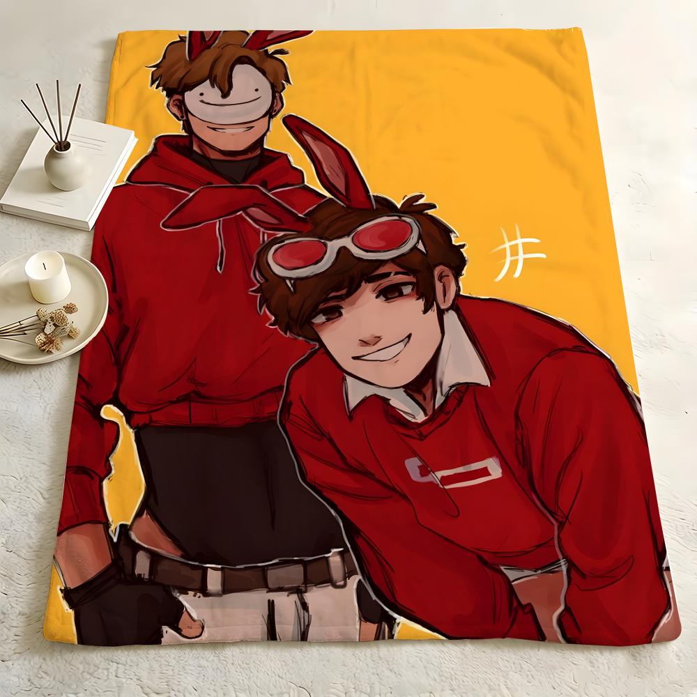 Illustration D-DFC Throw Flannel Blanket Skin Soft Suitable for Sofa Living Room Bed Travel and Gifts
