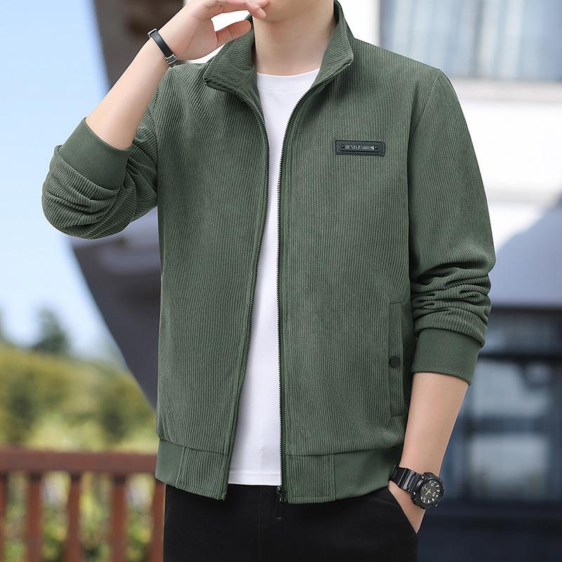 Autumn New Simple and Versatile Spring Long-sleeved Stand-up Neck Jacket Trendy Brand Men's Youth Leisure