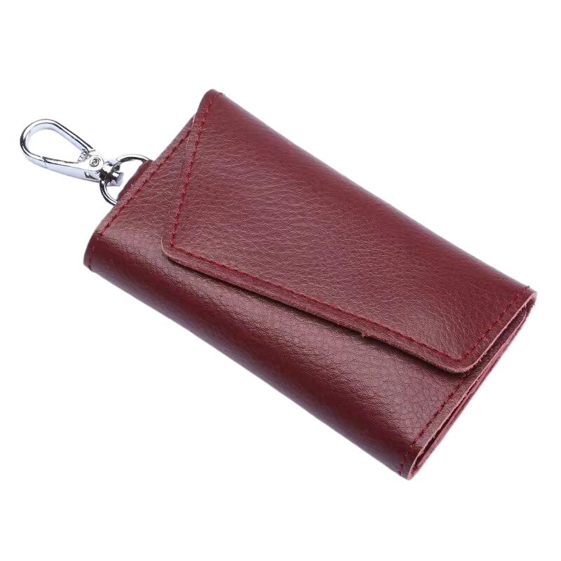Genuine Leather Keychain Bag Men Women Key Holder Organizer Pouch Car Key Bag Simple Housekeeper Key Case Gifts Mini Card Bag