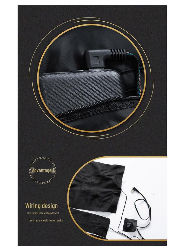 Vyhřívaná vesta se stojáčkem s USB nabíjením pro stálé teplo