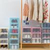 Thickened PP Plastic Transparent Flip Top Shoe Box Foldable Storage Container for Home Dustproof Wardrobe Organizer 31*20*13cm