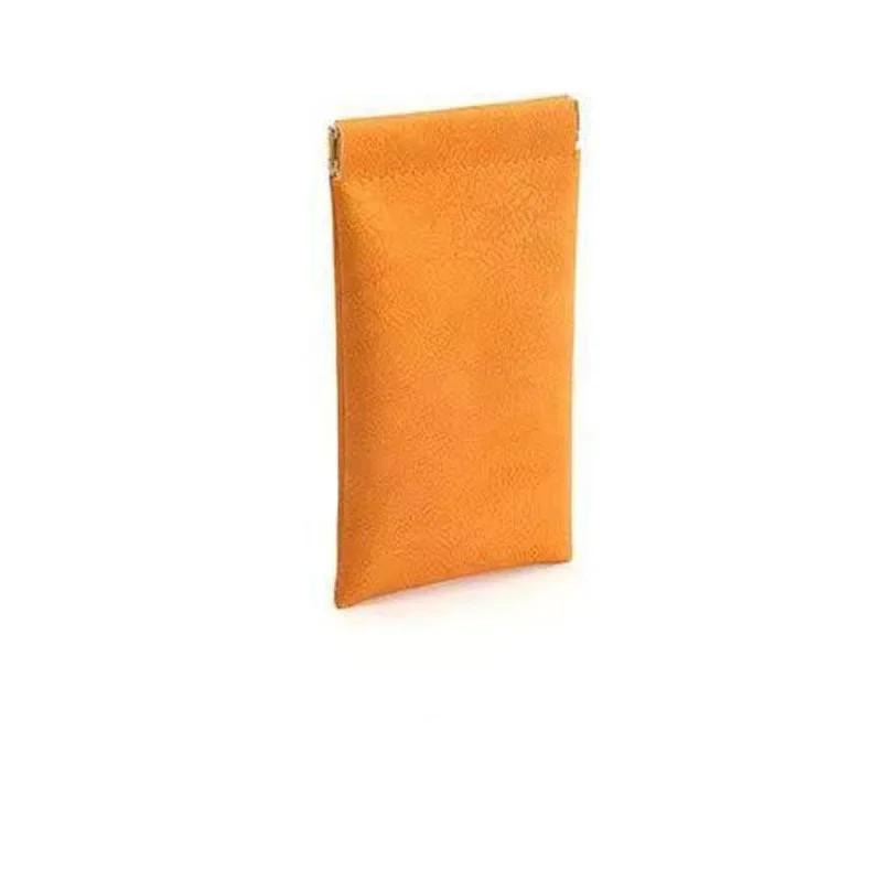 4 Color Soft Leather Reading Glasses Bag Case Waterproof Solid Sun Glasses Pouch Simple Eyewear Storage Bags Eyewear Accessories