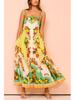 2025 European & American Women's Summer Sleeveless High-Waist Swing Dress with Sexy Suspender & Print Design