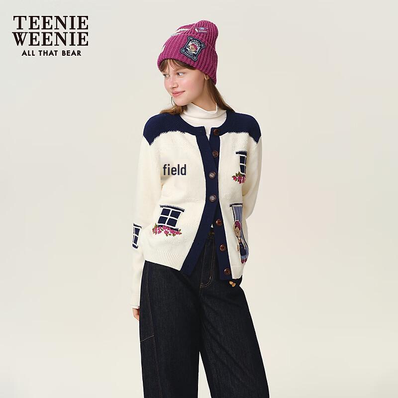 Teenie Weenie Women's Embroidered Knit Cardigan