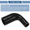 25-45mm 098"-177" ID 102mm 402" Length 90 Degrees Black Car Silicone Hose