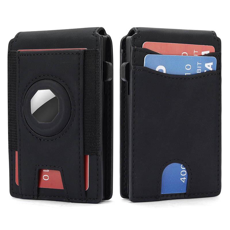 Premium Men's Leather Wallet with Magnetic Credit Card Holder and Airtag Slot