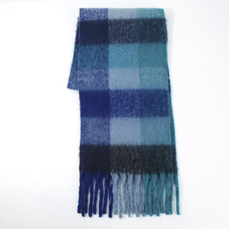 Imitation Cashmere Scarf for Women Winter  Men's Scarf  Autumn and Winter Thick Wool Tassel  Versatile New Plaid Scarf