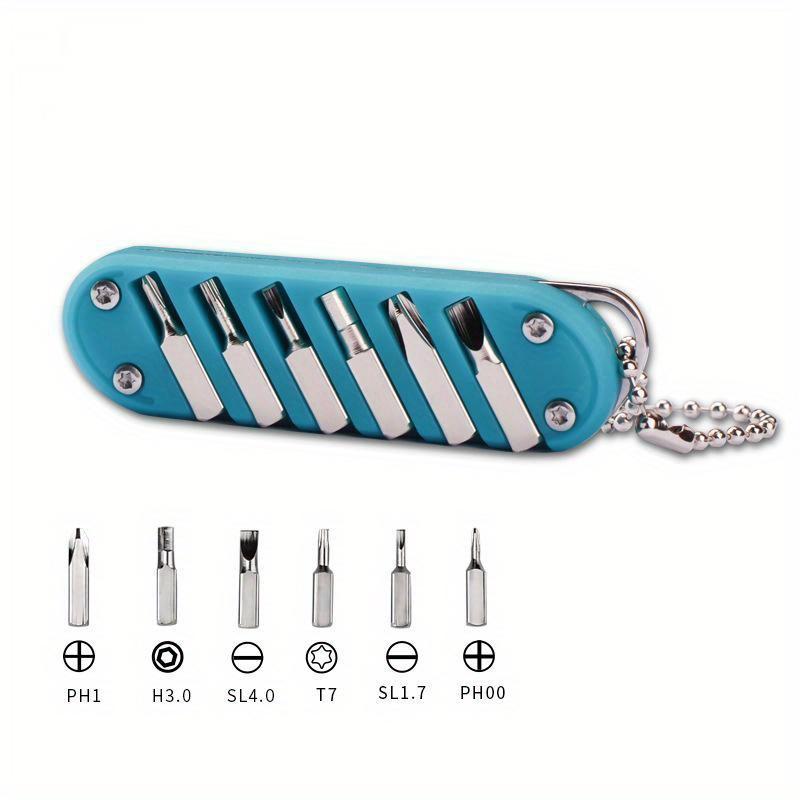 Multifunctional Outdoor Portable Folding Knife Key Knife Screw Combination Tool Portable Pocket Keychain Knife Stainless Steel