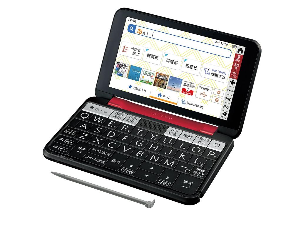 Sharp BRAIN Electronic Dictionary for High School Students 2021 Model (6 Subjects) PW-H1-R (Red)