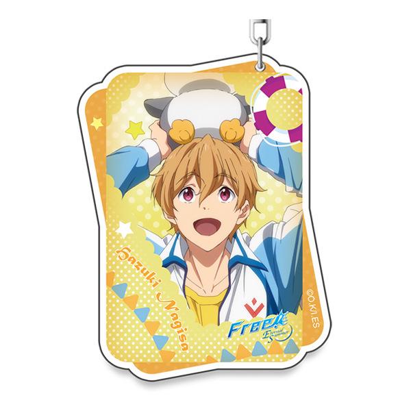 Chao Key Play Rin Haruka Boys' Swimming Club Acrylic Laser Keychain Pendant