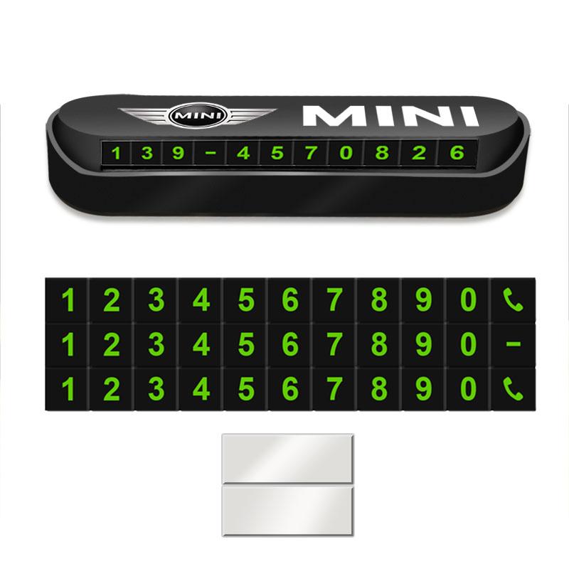 1Pcs Car Temporary Parking Card Plate Badge Car Styling For BMW Mini Cooper F54 F55 F56 R56 R60 SONE Roadster Clubman Coupe