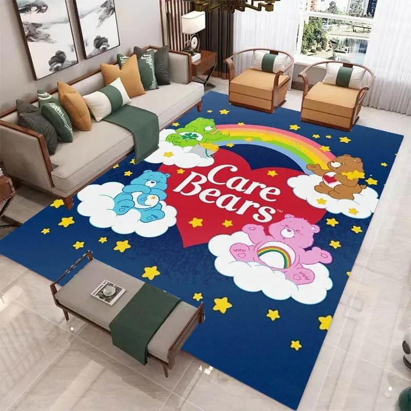 MINISO Cute C-Care Bears Printed Carpet Kitchen Mats Non -slip Carpet Outdoor Carpets Area Rug Bedroom Decor Birthday Gift