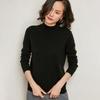 2023 Autumn-Winter Women's Slim-Fit Knit Sweater: Loose Outerwear, Half-High Neck, Thick Inner Layer.