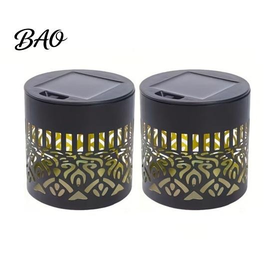 Decorative Solar Fence Lights Wall Light, 7 Color Changing Outdoor Projection Light With Projected Patterns Lamp, Waterproof Garden Lamp for