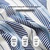 Women's Mulberry Silk Blend Striped Short Sleeve Knit Top