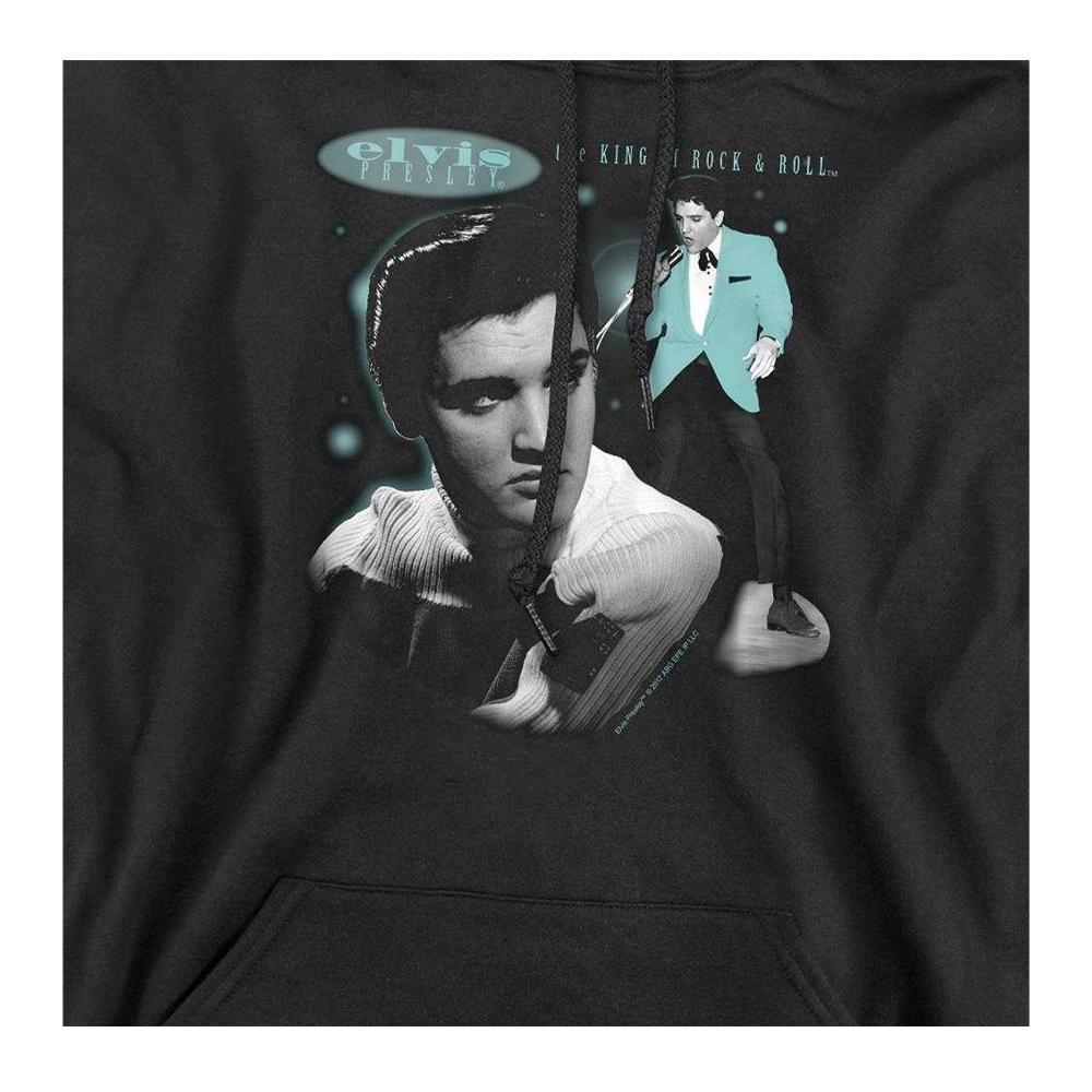 Elvis Presley Unisex Erwachsenen Petrolfarbener Porträt Hoodie