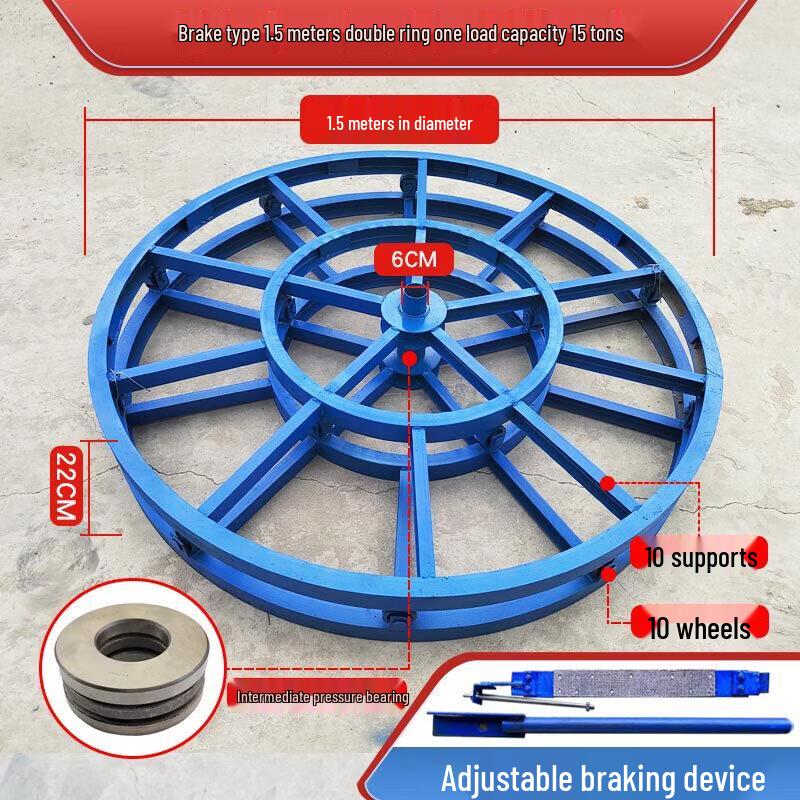 Jundingying 1.5m Reinforced Horizontal Cable Reel with Brake