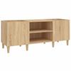 Vinyl Record Cabinet in Sonoma Oak Finish 121 x 38 x 48 cm Engineered Wood