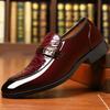 Herren Kleiderschuhe Luxus Lackleder Hochzeitspartyschuhe Business Casual Lederschuhe Slipper Herren Loafer Formelle Oxfords