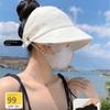 UV Protection Summer Wide Brim Sunhat Adjustable Fisherman Ponytail Caps  Outdoor Beach