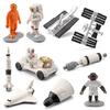 10pcs Simulation Space Scene Ornaments Astronaut Apollo Satellite Rocket Telescope Space Capsule Model Toys For Gifts