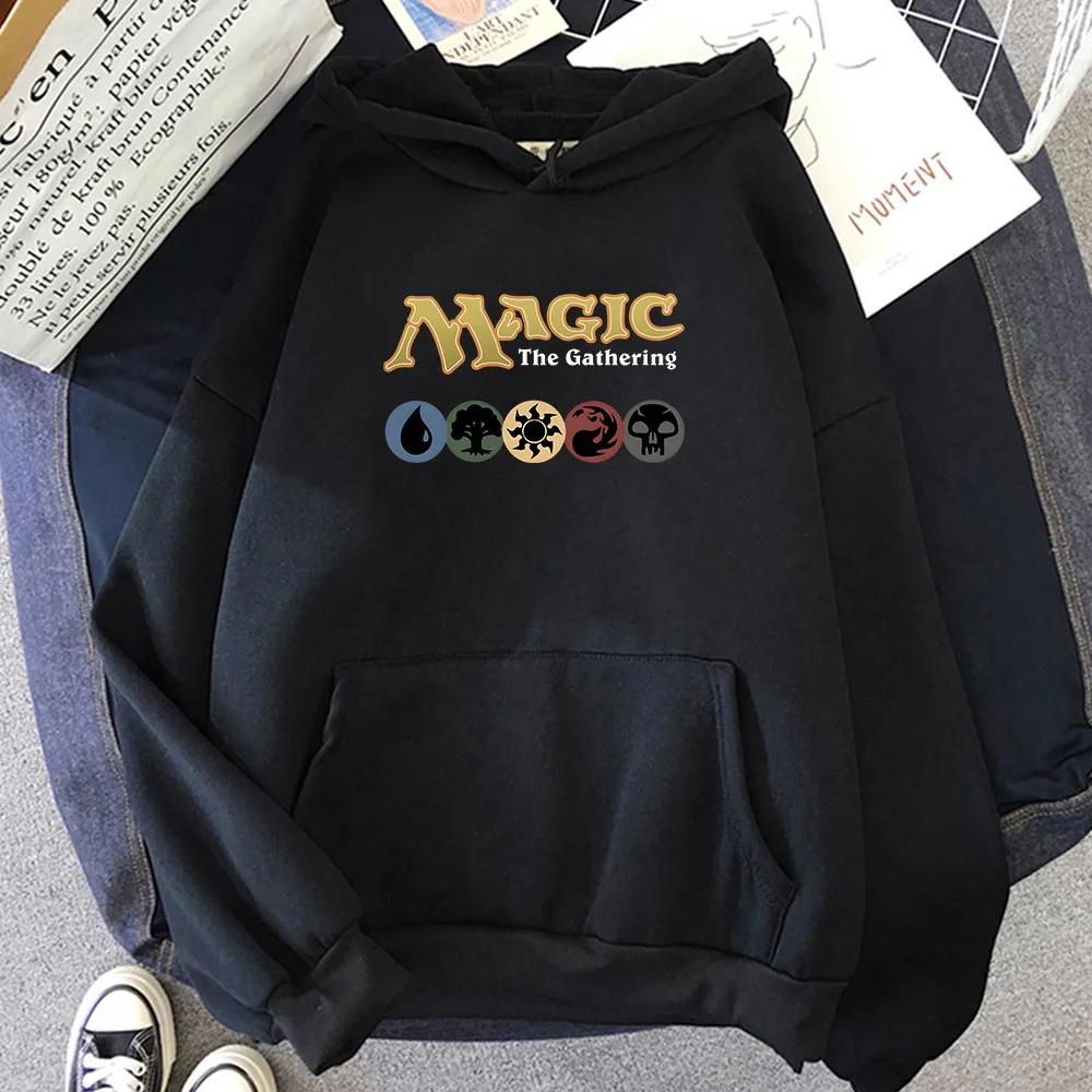 Magic The Gathering Cartoon Letter Hoodie Graphic Printing Funny Sweatshirt Cute for Autumn/Winter Sudaderas Fleece New Pullover