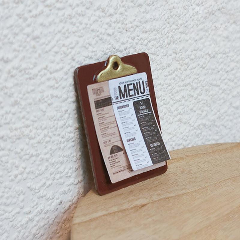 

1/12 Кукольный домик Мини Модель Меню Доски Кукольный домик Ресторан Декорации Игрушки Микро Сцена Декор Аксессуары Игрушки для Ролевых Игр