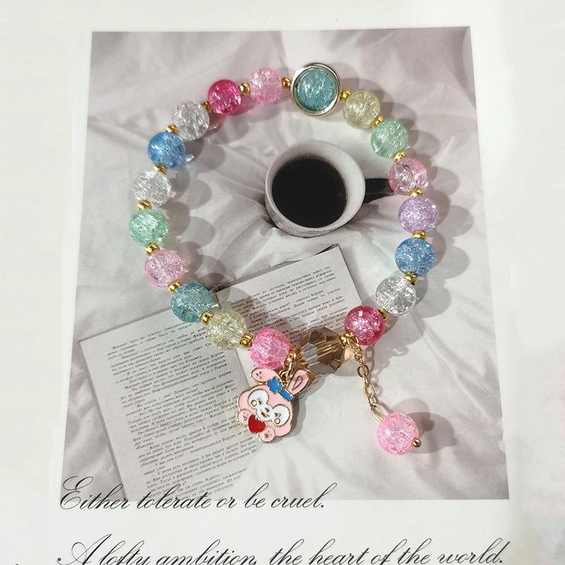Kuromi Colorful Popcorn Crystal Beaded Bracelet - Christmas Hot Sale for Students & Besties