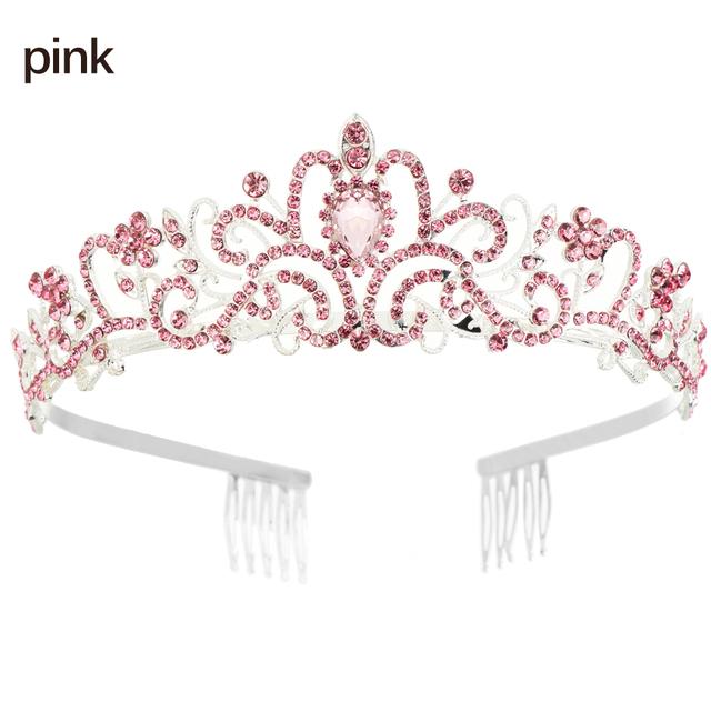 Romantic Butterfly Shape Princess Crown For Girls Handmade Rhinestone Tiara Pearl Headband For Birthday Wedding Model Catwalk